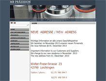 Tablet Screenshot of mb-praezision.de